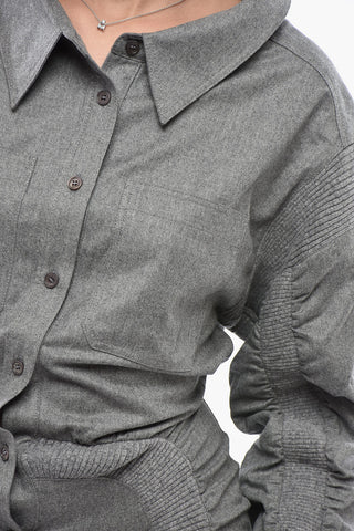 Wool Shirt Dress WREN With Long Sleeves