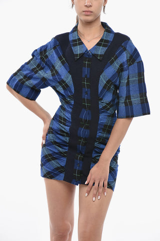 Checked Shirt Dress MABEL With Short Sleeves
