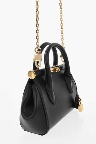 Leather Handbag With Chain Strap