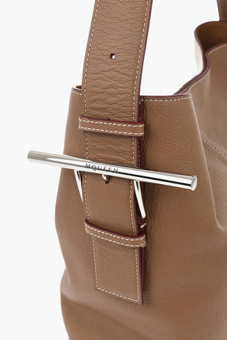 Pebbled Leather Shoulder Bag With Single Handle