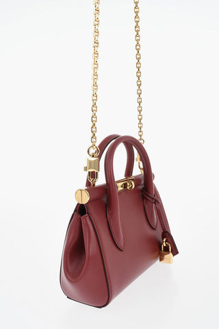 Leather Handbag With Chain Strap