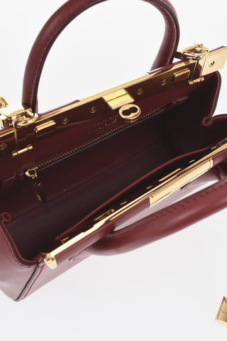 Leather Handbag With Chain Strap