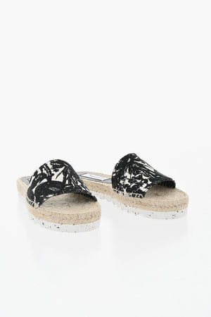 BANANATEX Slides in Canvas con Suola in Rafia