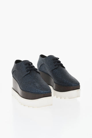 Glittered Derby Shoes ELYSE with 11cm Platform Sole