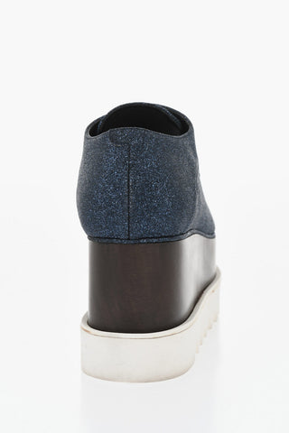Glittered Derby Shoes ELYSE with 11cm Platform Sole