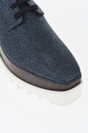 Scarpe Derby ELYSE Glitterate con Suola Platform 11cm