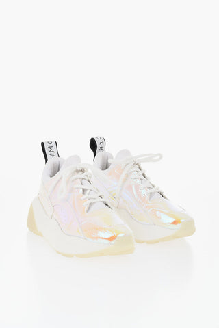 Eco-Patent Lamé Sneakers with Rubber Sole