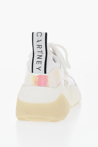 Eco-Patent Lamé Sneakers with Rubber Sole
