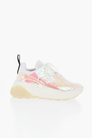 Eco-Patent Lamé Sneakers with Rubber Sole