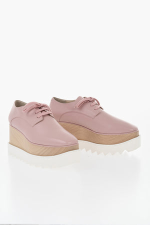 Eco-Leather Derby Shoes ELYSE with 9cm Platform Sole