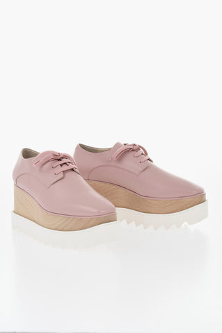 Eco-Leather Derby Shoes ELYSE with 9cm Platform Sole