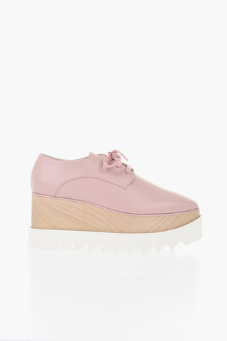 Eco-Leather Derby Shoes ELYSE with 9cm Platform Sole