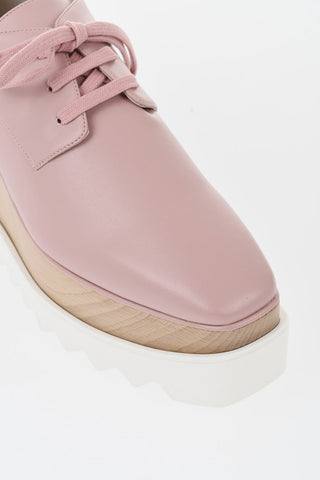 Eco-Leather Derby Shoes ELYSE with 9cm Platform Sole