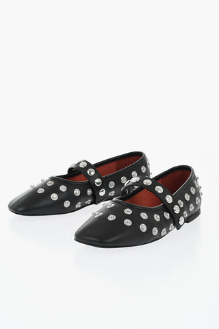 Eco-Leather Mary Jane Ballerinas RYDER with Decorative Buttons
