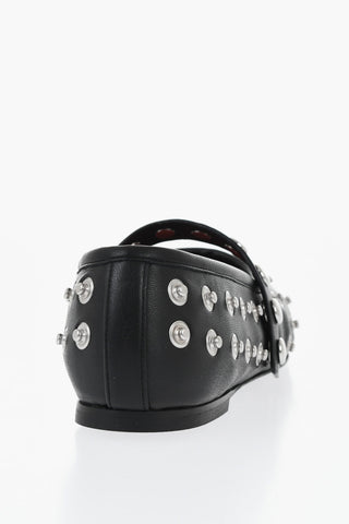 Eco-Leather Mary Jane Ballerinas RYDER with Decorative Buttons