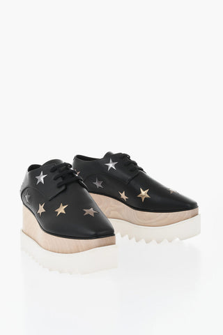 Eco-Leather Derby Shoes ELYSE with 9cm Platform Sole