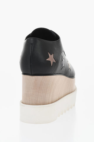 Eco-Leather Derby Shoes ELYSE with 9cm Platform Sole