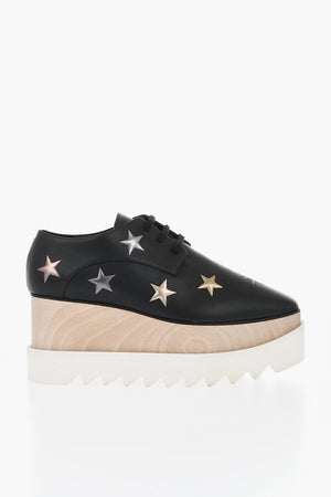 Eco-Leather Derby Shoes ELYSE with 9cm Platform Sole