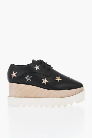 Eco-Leather Derby Shoes ELYSE with 9cm Platform Sole