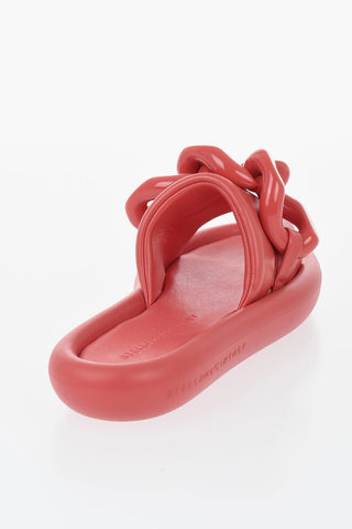 Eco-Leather Slides AIR with Chain Detail