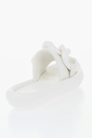 Eco-Leather Slides AIR with Chain Detail