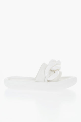 Eco-Leather Slides AIR with Chain Detail