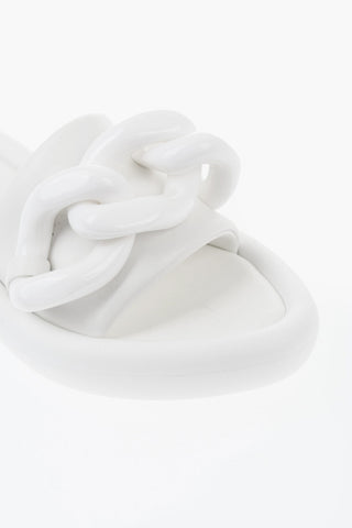 Eco-Leather Slides AIR with Chain Detail