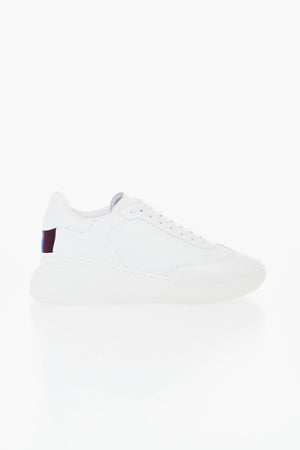 Sneakers Allacciate in Eco-Pelle con Suola in Gomma