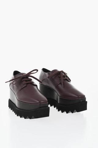 Eco-Leather Derby Shoes ELYSE with 8cm Platform Sole