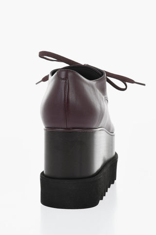 Eco-Leather Derby Shoes ELYSE with 8cm Platform Sole