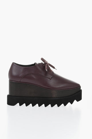 Eco-Leather Derby Shoes ELYSE with 8cm Platform Sole