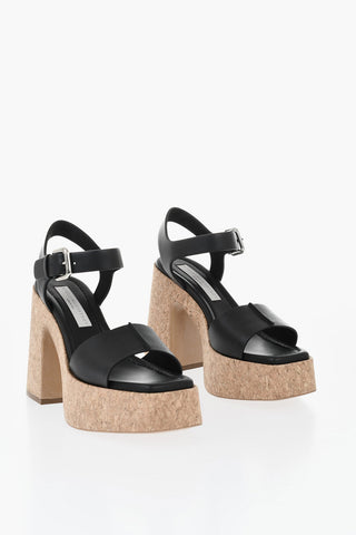 Eco-Leather Sandals SKYLA with 12cm Cork Wedge