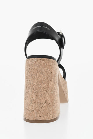 Eco-Leather Sandals SKYLA with 12cm Cork Wedge