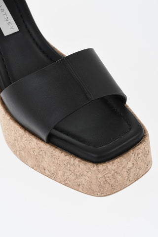 Eco-Leather Sandals SKYLA with 12cm Cork Wedge
