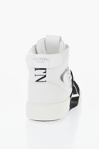 Hohe UNISEX Ledersneaker mit Logoband