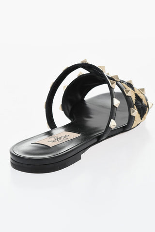 Raphia-Slides mit Nieten-Design