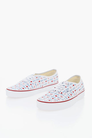 VALENTINO X VANS Low Canvas Sneakers with Monogram Pattern
