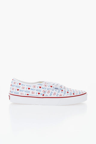 VALENTINO X VANS Low Canvas Sneakers with Monogram Pattern