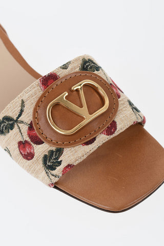 Canvas Slides CHERRY with Front Monogram