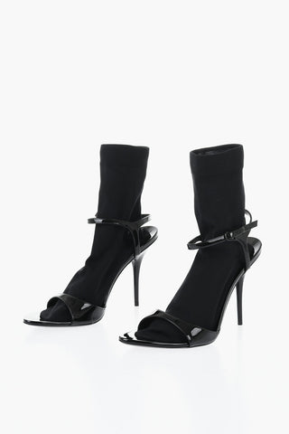 Lack-Sandalen AVENUE mit Sock-Design 11cm