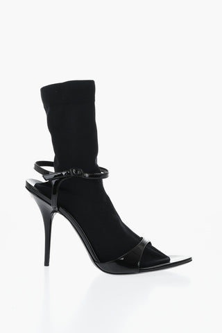 Lack-Sandalen AVENUE mit Sock-Design 11cm