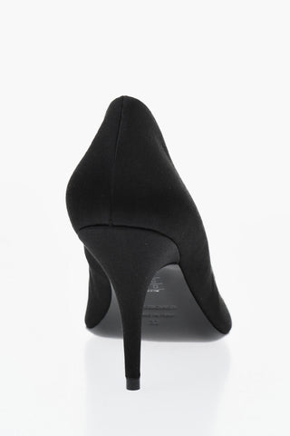 Satinpumps EDIT mit Frontmonogramm 10cm