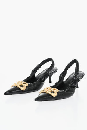 Slingbacks in Vernice MONACO con Monogram Frontale 5cm