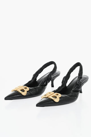 Slingbacks Aus Lack MONACO mit Frontmonogramm 5cm