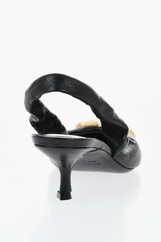 Slingbacks Aus Lack MONACO mit Frontmonogramm 5cm