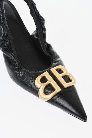 Slingbacks Aus Lack MONACO mit Frontmonogramm 5cm
