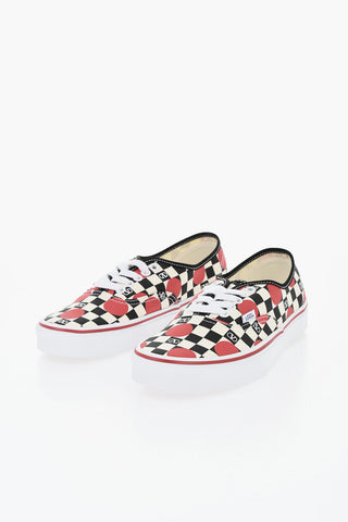 VALENTINO X VANS Low Canvas Sneakers With Checkered Pattern