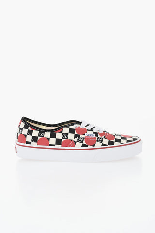 VALENTINO X VANS Low Canvas Sneakers With Checkered Pattern
