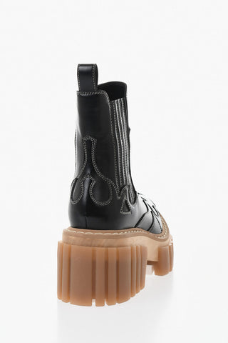 Western Ankle Boots EMILIE with Visible Stitching 6cm