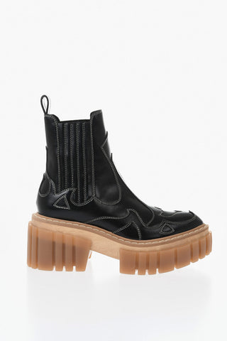 Western Ankle Boots EMILIE with Visible Stitching 6cm